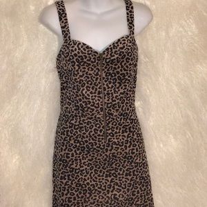 Leopard Print Corduroy Dress